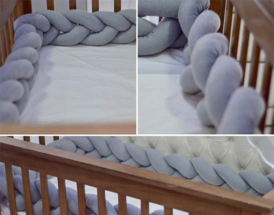 Protector de cuna de trenza